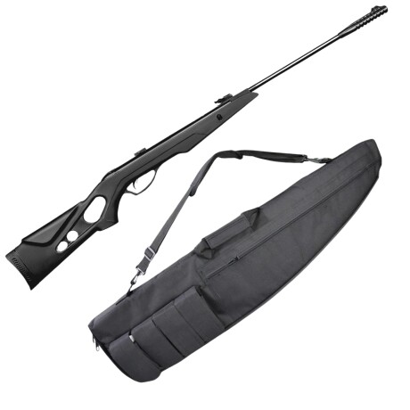 Combo rifle de resorte N-03 Calibre 6.35mm + funda Negro