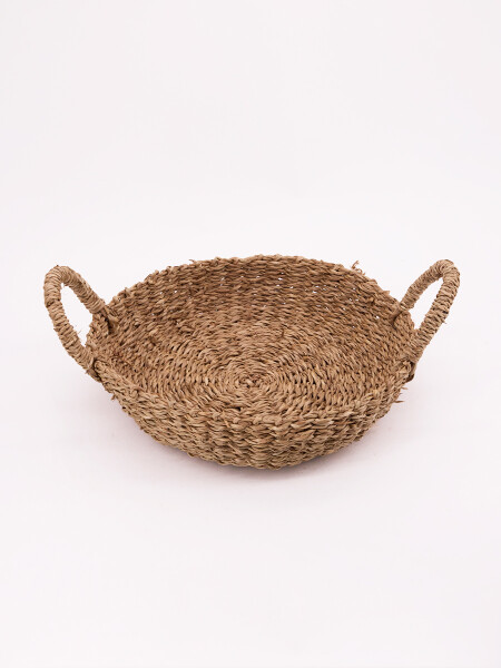 CESTA REDONDA CON ASAS NATURAL