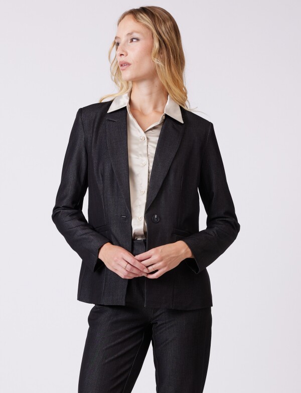 Blazer Denim Stretch NEGRO