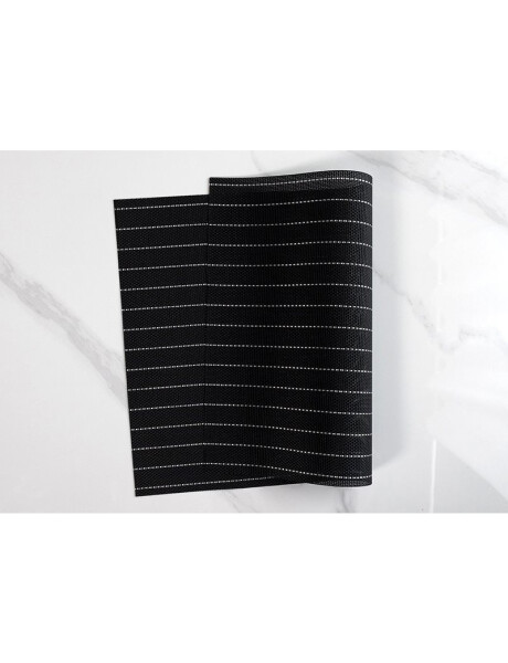 INDIVIDUAL PVC RAYAS BLANCAS 45x30CM NEGRO INDIVIDUAL PVC RAYAS BLANCAS 45x30CM NEGRO