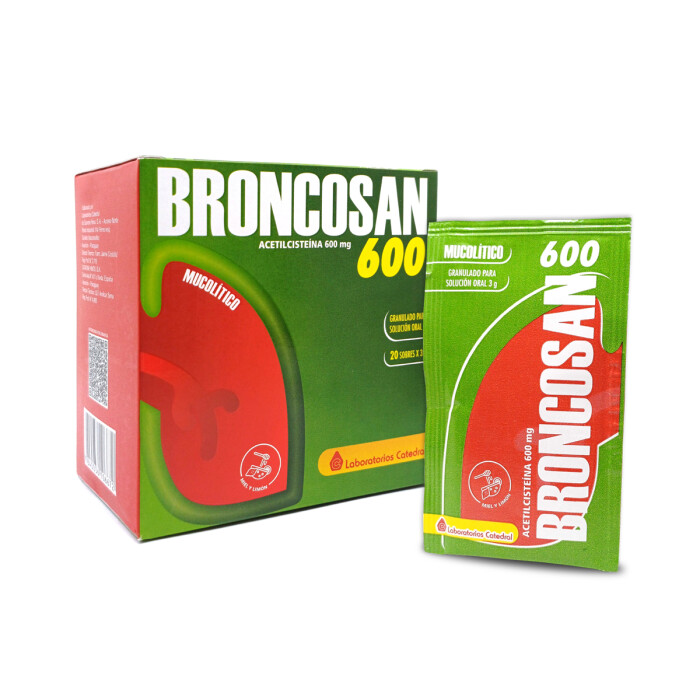 BRONCOSAN 600 MG. CJ X 20 SOBRES única