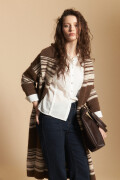 CARDIGAN FERONIA Marrón Corteza