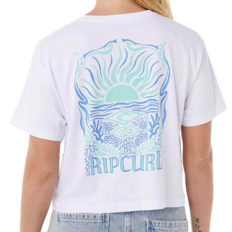 Remera Rip Curl Sunrise Crop Blanco