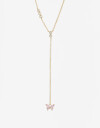 Collares Largos Cubic zirconia Collar Largo Con Dije Mariposa Cubic - Dorado