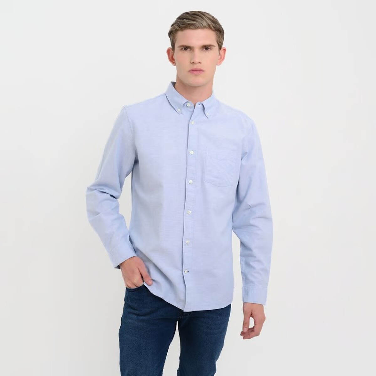 Camisa Standard Oxford Hombre - Blue Opal 420 