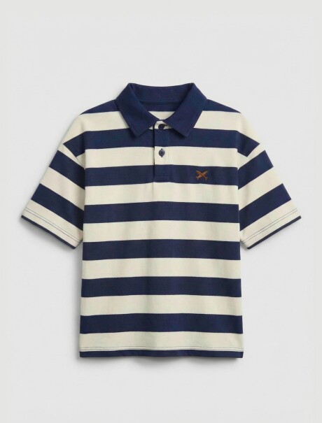 POLO DE NIÑO CON LOGO BORDADO AZUL