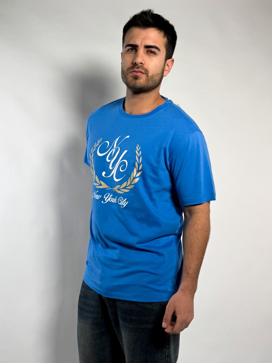 Remera estampada Buley - Azul 