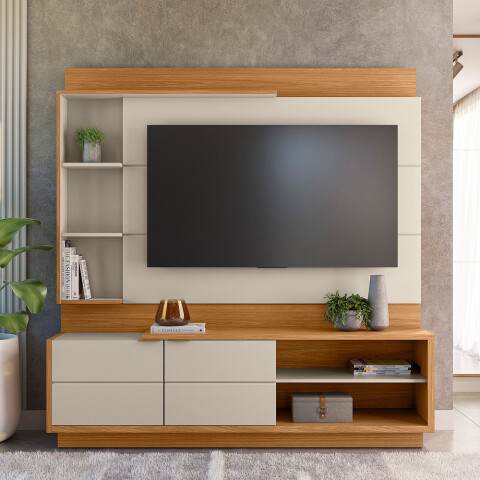 LINEA-MODULAR PARA TV ATLANTA HASTA 60" NATURE/OFF WHITE LINEA-MODULAR PARA TV ATLANTA HASTA 60" NATURE/OFF WHITE