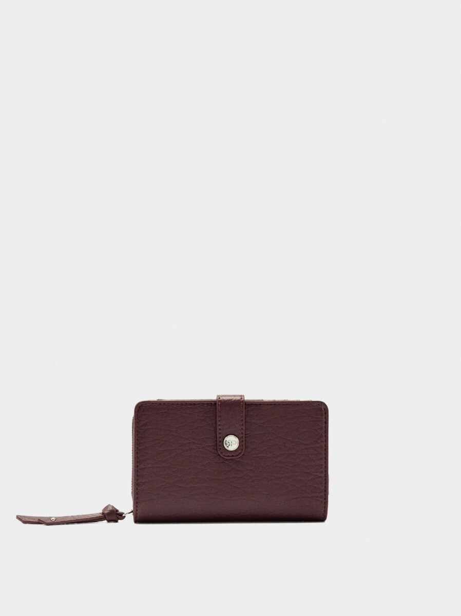 Cartera Con Textura - burdeos 