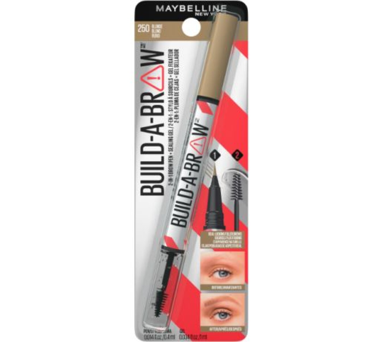 Maybelline Delineador de Cejas Build a Brow N°250 Rubio – Cejas Naturales y Definidas 