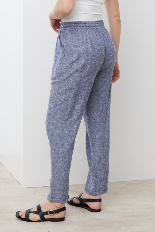 Pantalon Lino Lazo AZUL