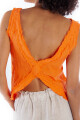 MUSCULOSA LINO CRUZ NARANJA