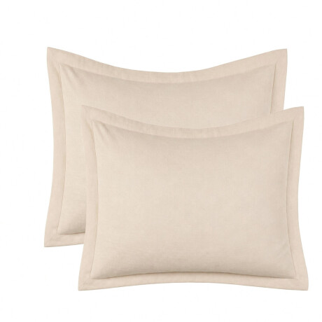 SET FUNDAS ALMOHADA LINO-Y-ALGODON NATURAL-BEIGE LINEN COTTON ARENA