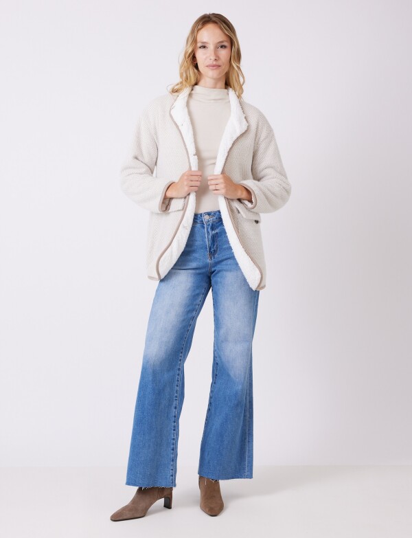 Cardigan Chevron Soft BEIGE