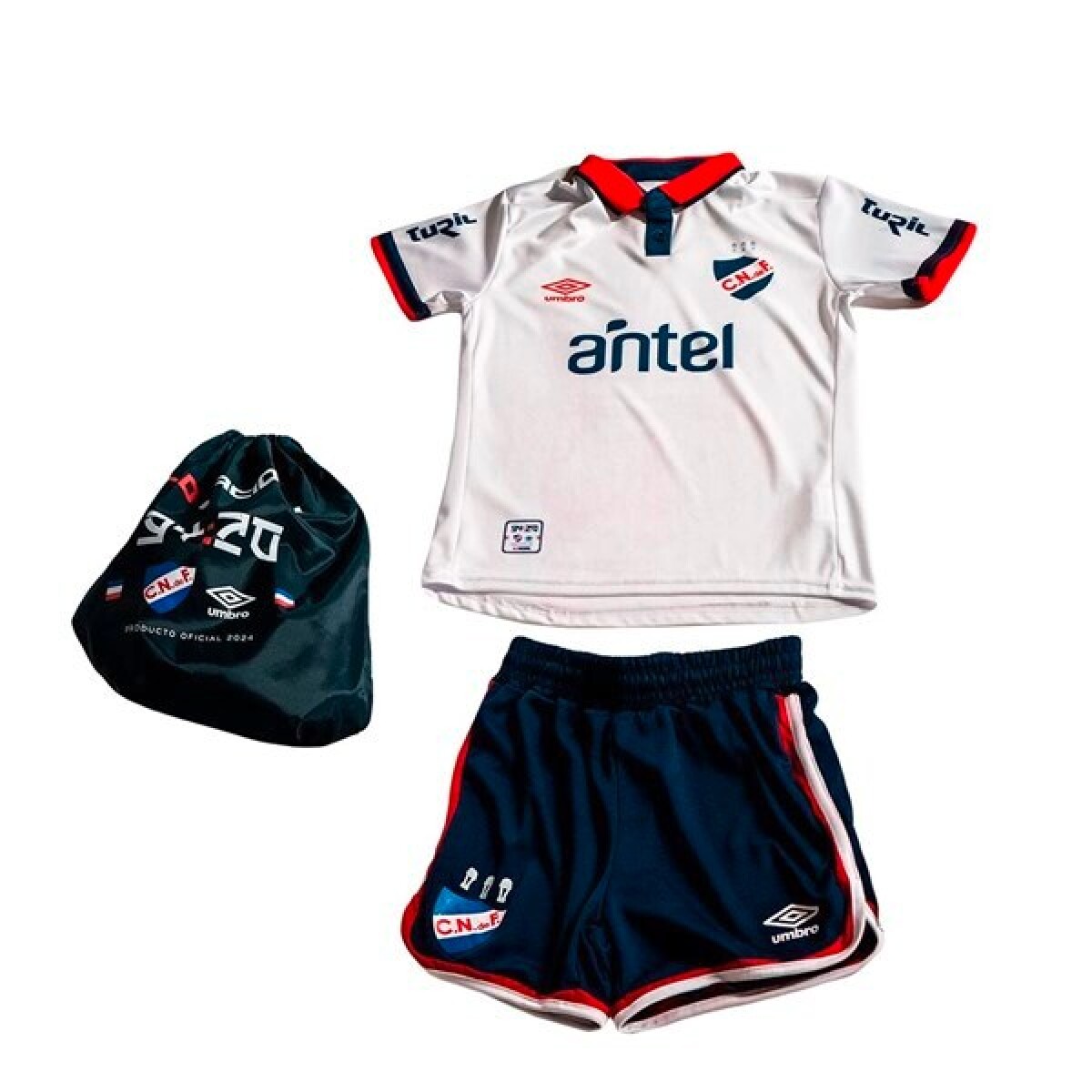 Conjunto Camiseta Oficial Nacional de Niños - Blanco 