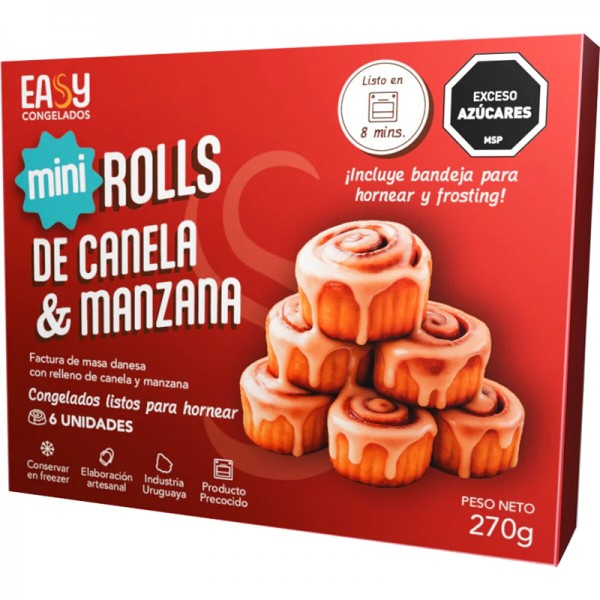 MINI ROLLS CANELA MANZANA X6 EASY 270G 