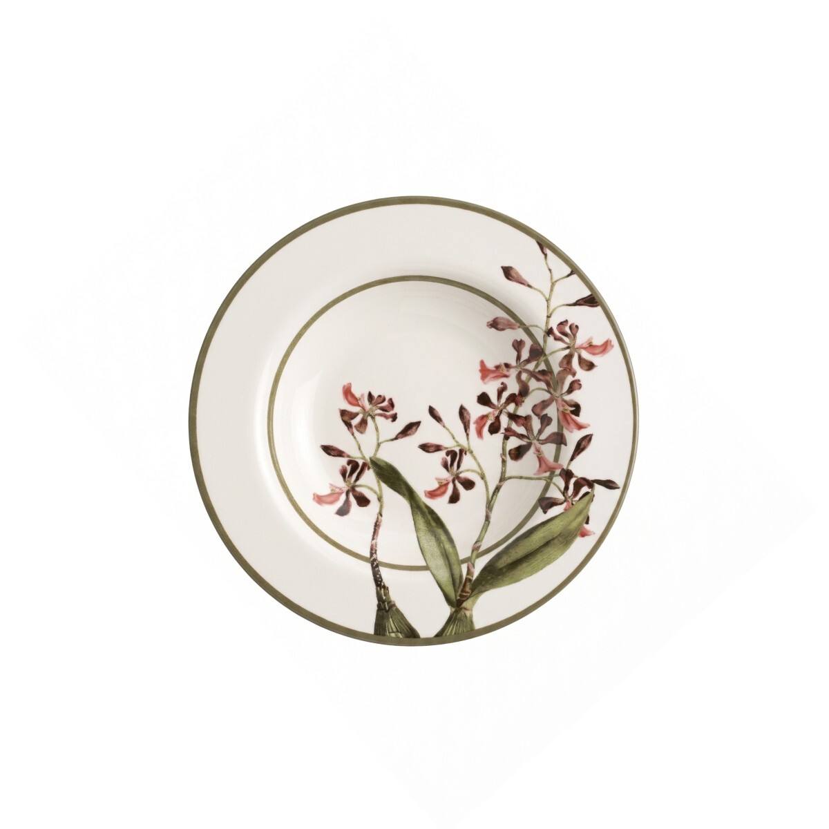 PLATO HONDO DIS ORQUIDEA 25CM 