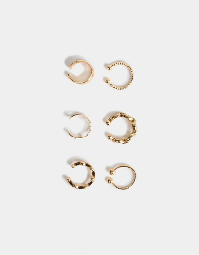 Bijou Cuff De metal Set De Earcuff De Metal - Dorado