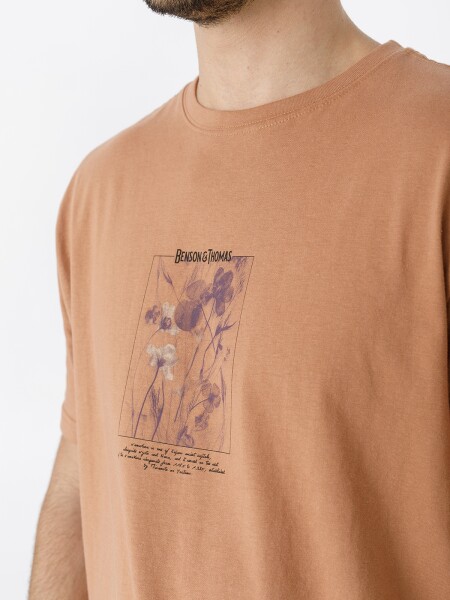 T-SHIRT JARDIN OCRE