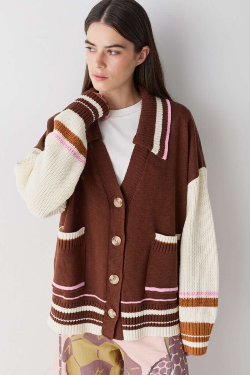 Cardigan Goal - Chocolate 