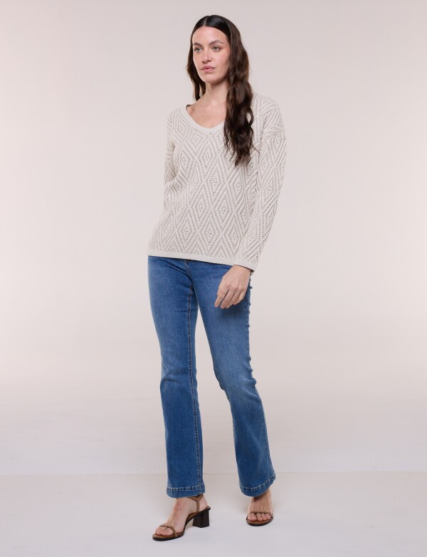 Buzo Algodon Rombos BEIGE/MULTI