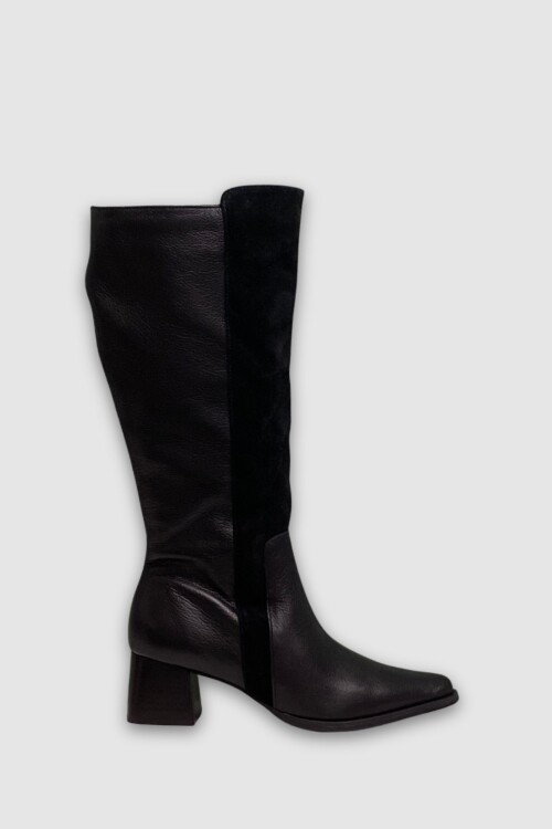 Bota caña alta Emilia Negro