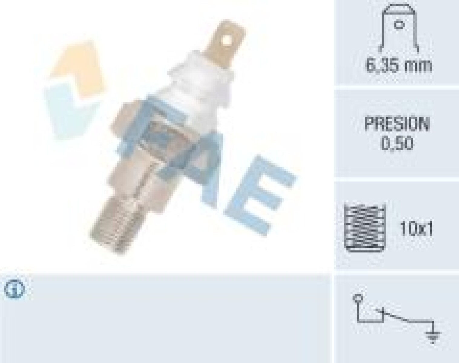 BULBO INTERRUPTOR - ACEITE LAND ROVER 10X1 1P NC LUZ FAE 