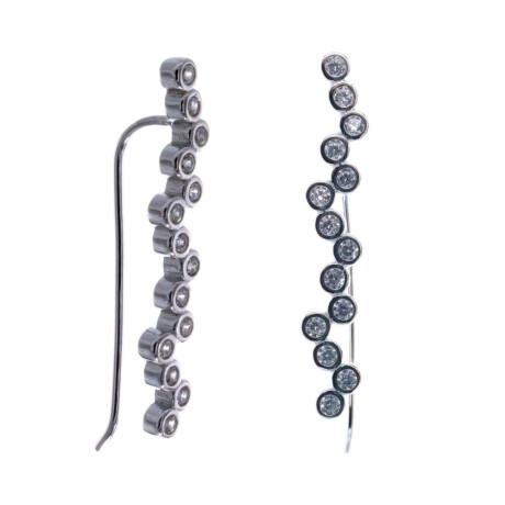 Par de trepadoras de plata 925 Circonias