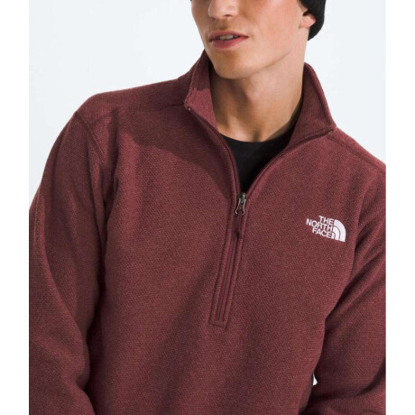 Buzo Polar Textured cierre de 1/4 hombre Sumac Heather