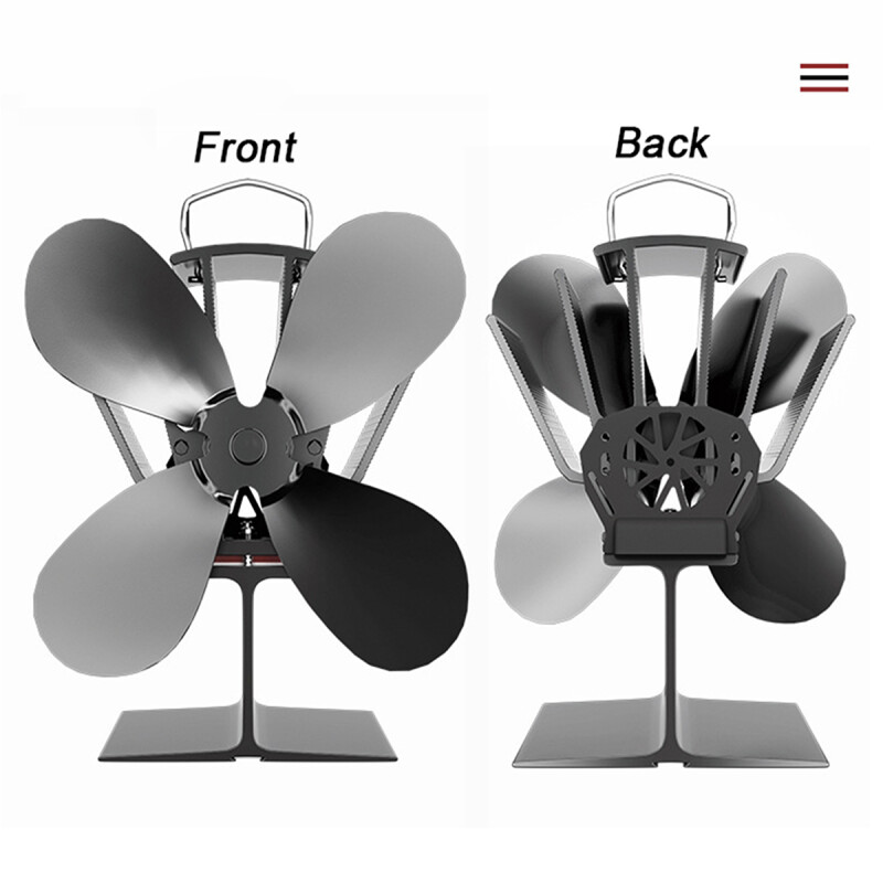 Ventilador de estufa difusor de calor NEGRO