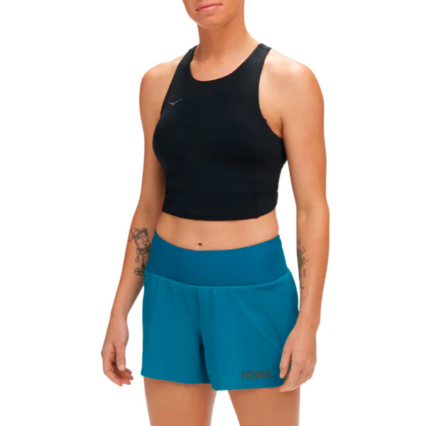 Hoka Elaro crop Top para mujer - Negro Negro