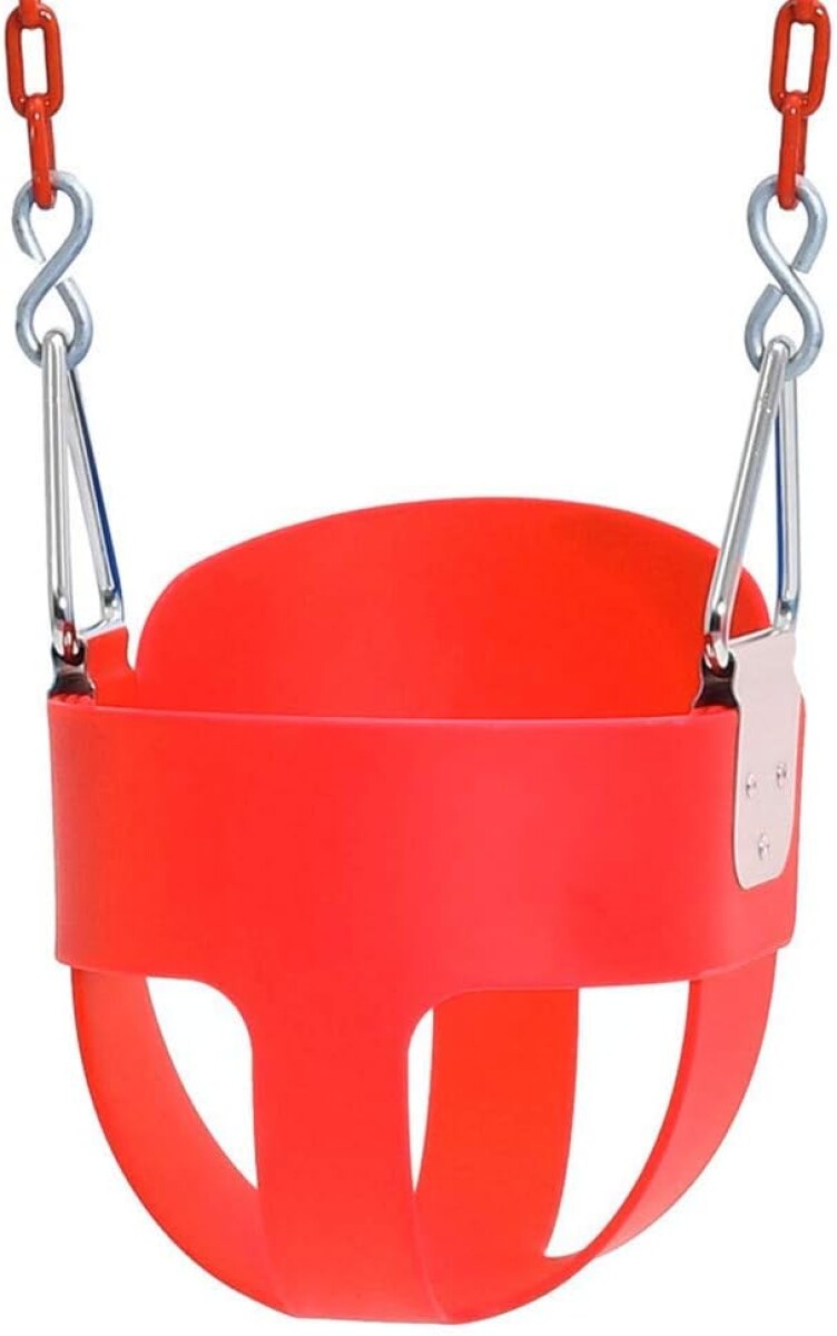 Hamaca Infantil de Goma Flexible con Respaldo Pvc X023 - ROJO 