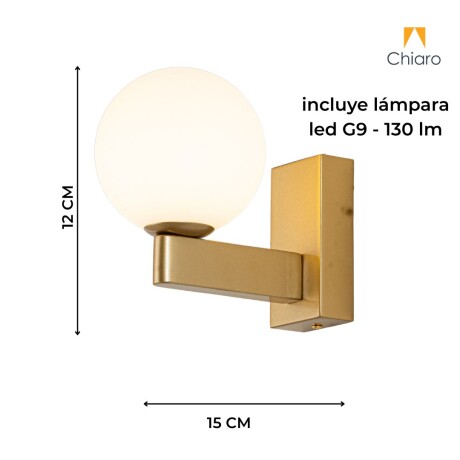 Aplique de Pared spot esfera minimalista DORADO