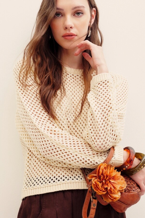 SWEATER LUREX Crudo