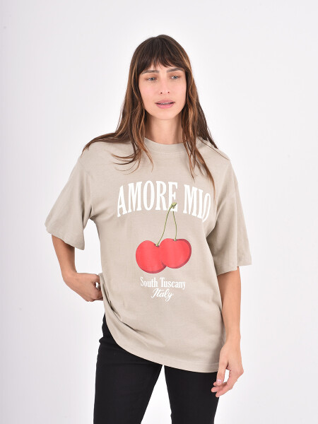 REMERA BOXARA VERDE GRISACEO