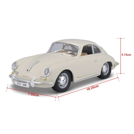 Auto De Colección Bburago Porsche 356B Coupe Año 1961 Escala 1:24