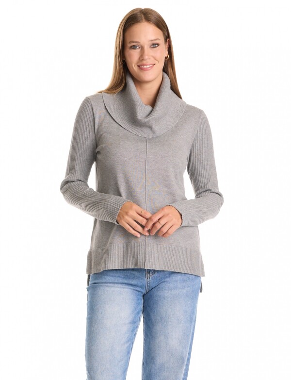 Buzo Cuello Volcado GRIS