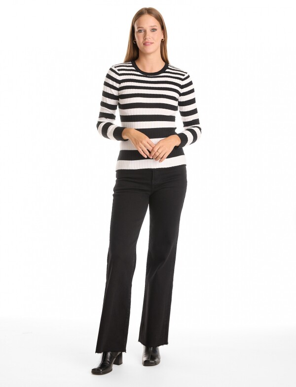 Buzo Ribs Lineas BLANCO/NEGRO