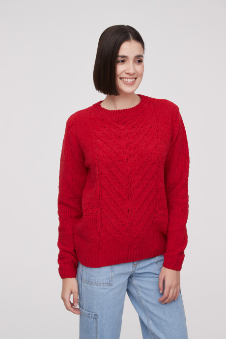 Sweater Allora Rojo Oscuro