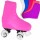 Par Polainas Cubrebotas Profesional Patín Artístico Rosa