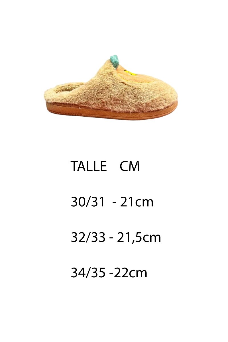 PANTUFLA PELUDITA Naranja