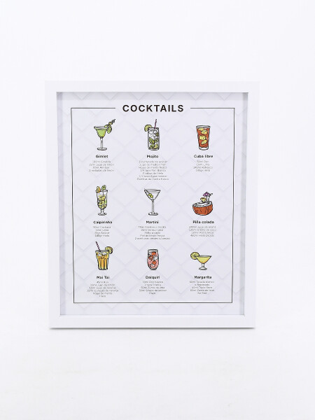 CUADRO COCKTAILS MULTICOLOR