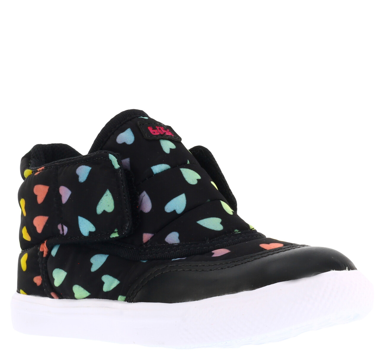 Botas Infantiles Bibi Corazones c/Velcro - Negro - Estampado 