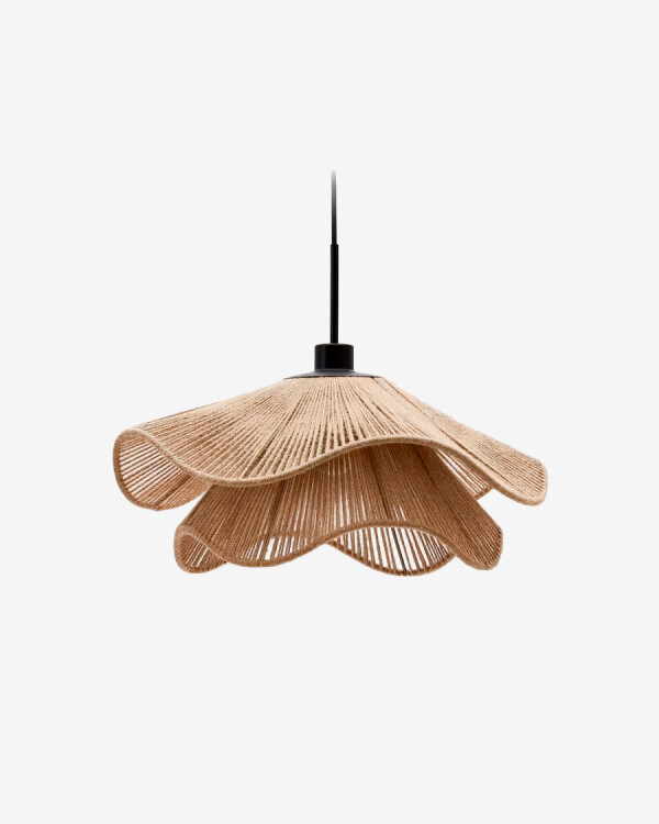 Pantalla para lámpara de techo Pontos de yute con acabado natural Ø 50 cm Pantalla para lámpara de techo Pontos de yute con acabado natural Ø 50 cm
