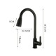 Canilla Monocomando Extensible Cocina Manguera Retráctil Negro Canilla Monocomando Extensible Cocina Manguera Retráctil Negro