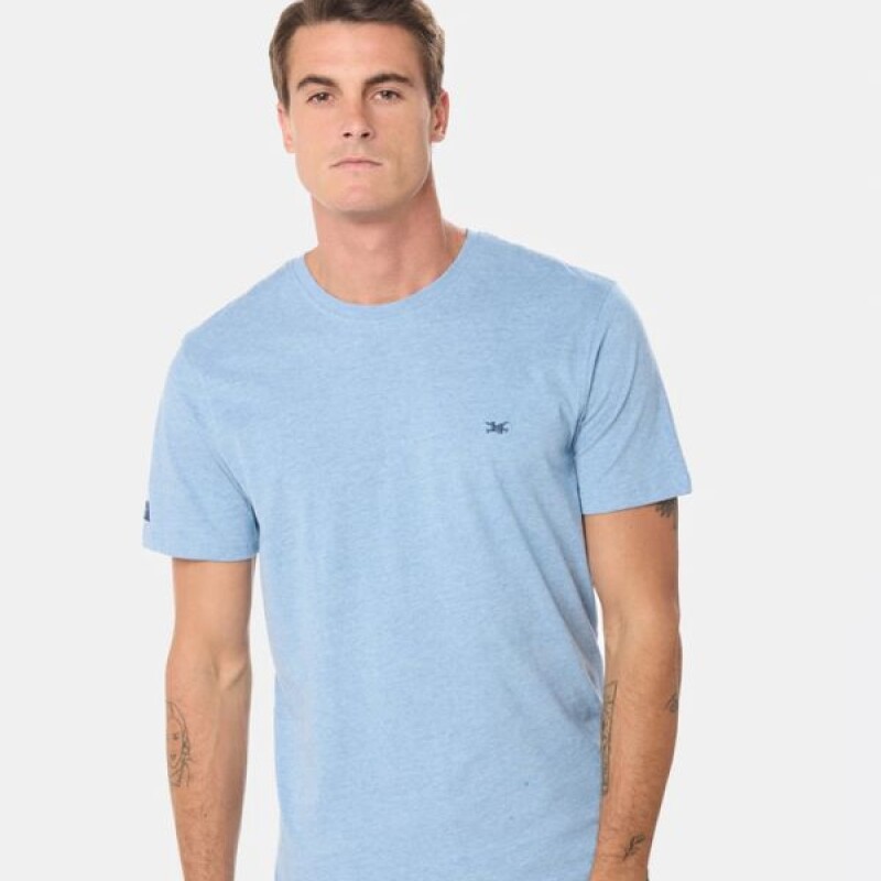 Remera Manga Corta Legacy Azul Melange