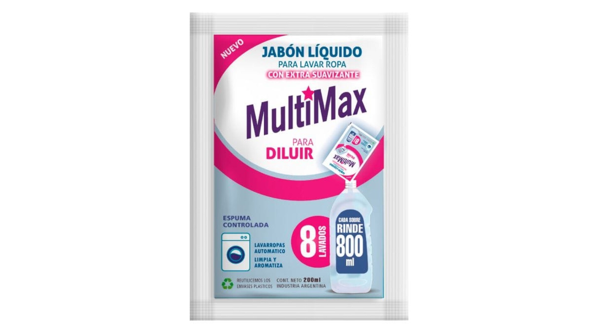 Jabón líquido con suavizante concentrado MULTIMAX 200ml 