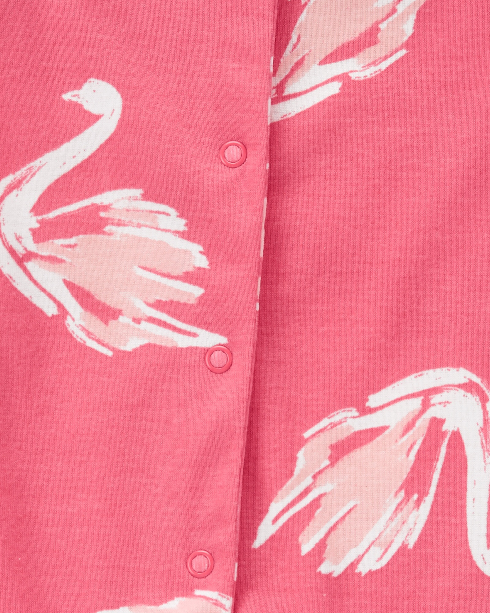 Set tres piezas de algodón, pijama con pie, calza y body, diseño cisne Set tres piezas de algodón, pijama con pie, calza y body, diseño cisne