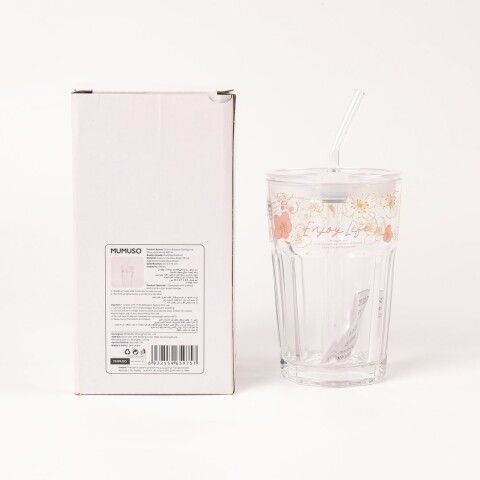 VASO OCTAGONAL DE CEREZO CON PAJITA - 430 ML VASO OCTAGONAL DE CEREZO CON PAJITA - 430 ML