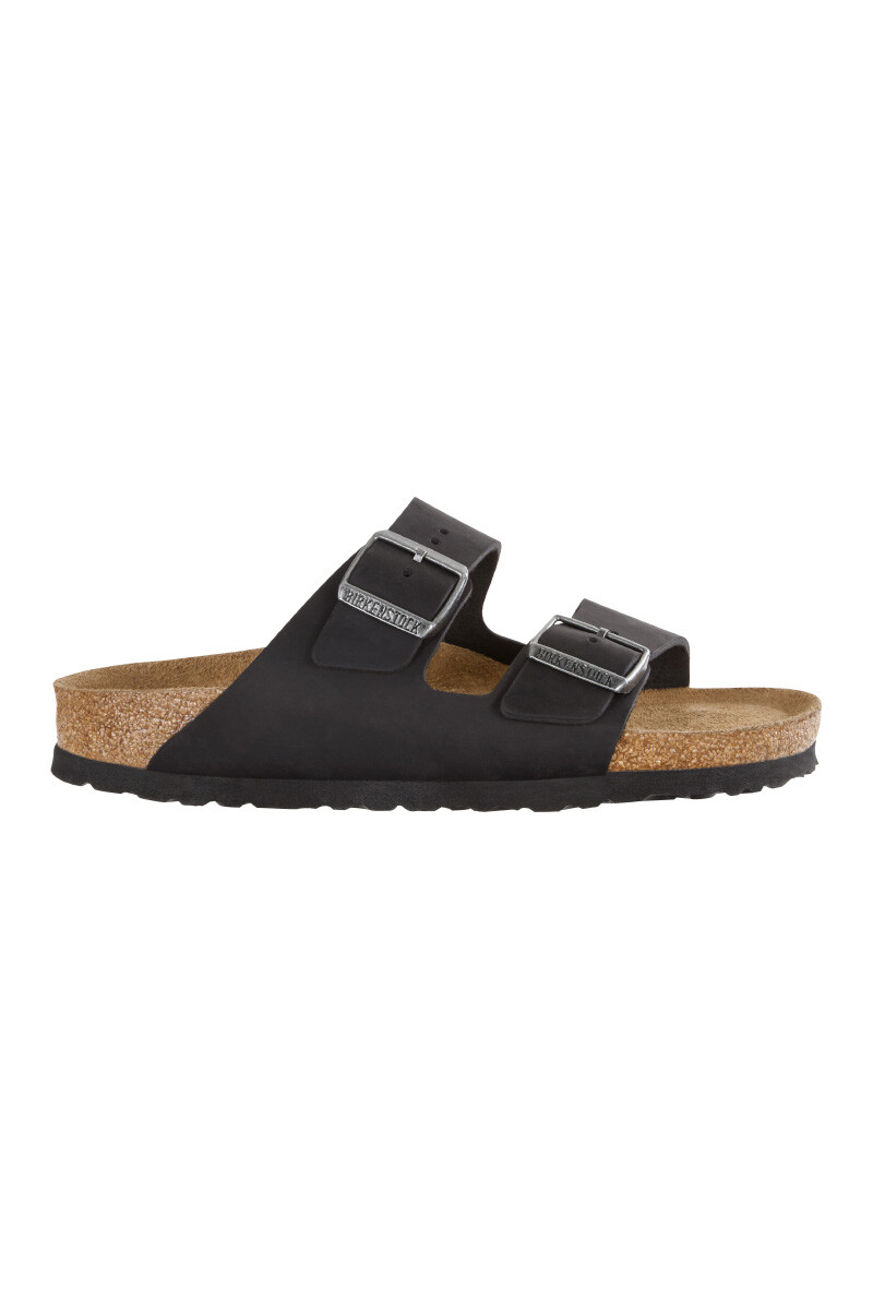 Sandalia Arizona Soft Footbed - Oiled Leather - Regular Black